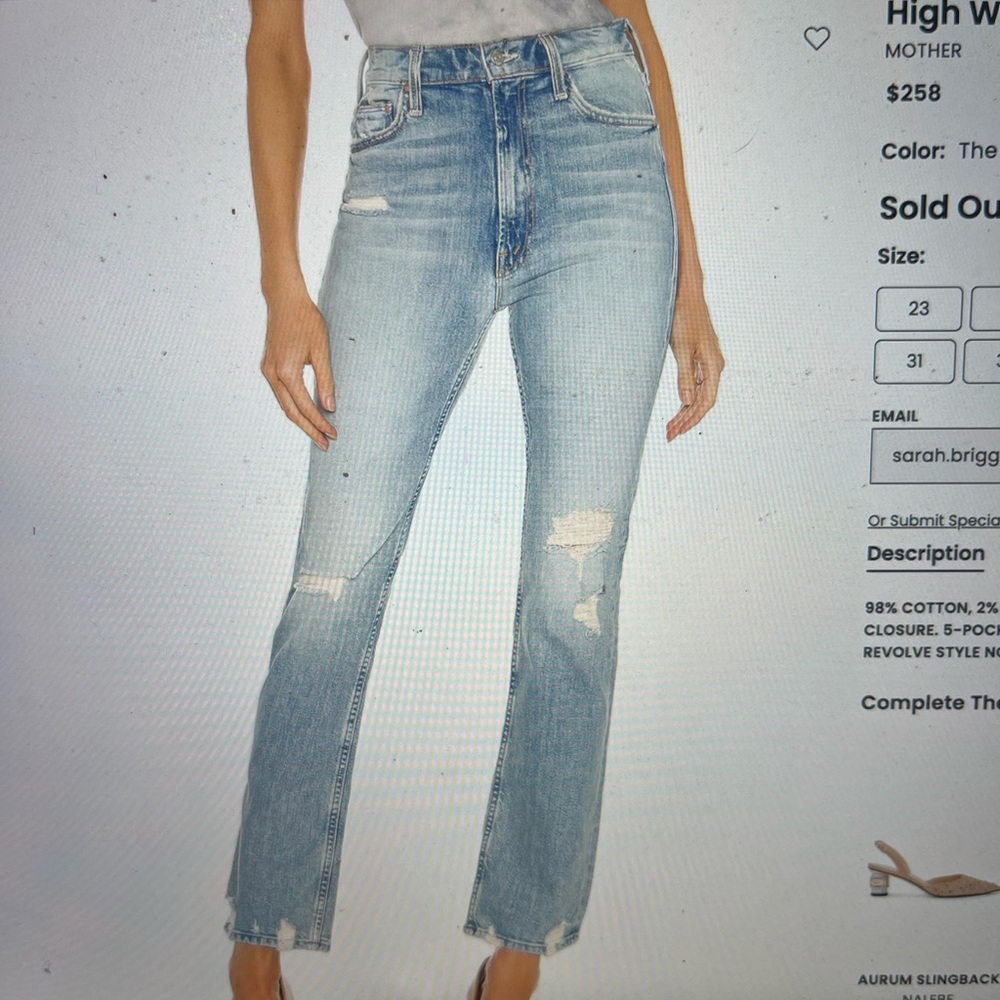 Mother Jeans High waisted rider skimp